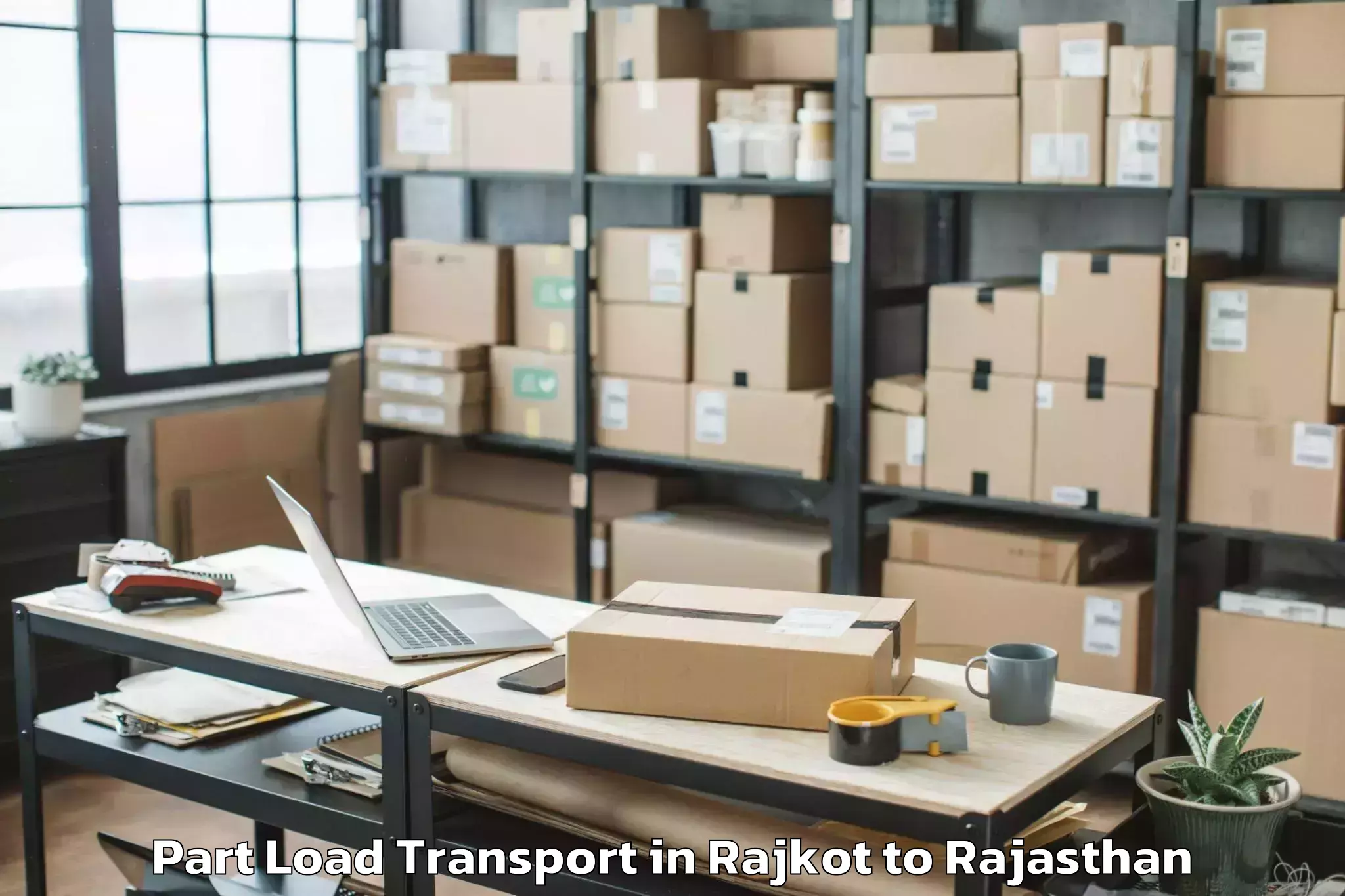 Expert Rajkot to Sanganer Part Load Transport